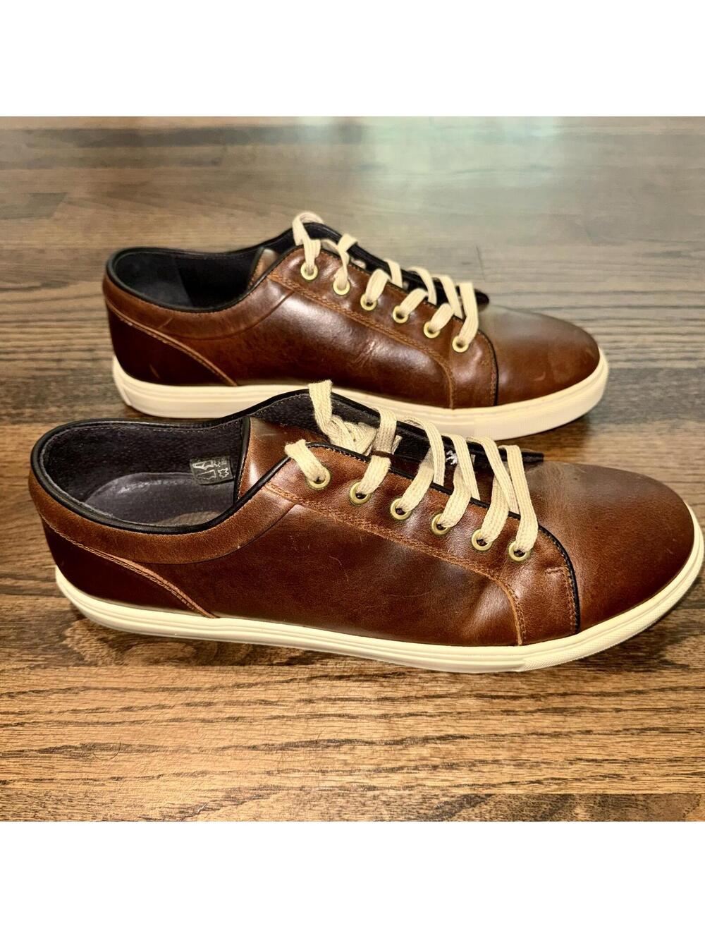 Rodd & Gunn Men's Brown Leather Sneakers Size EUR 45 US 12 - Picture 2 of 8
